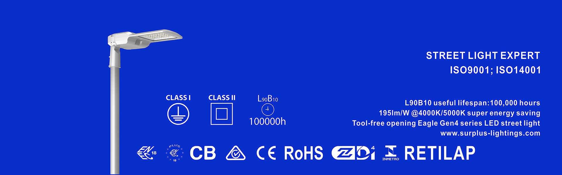 kwaliteit Eagle Gen4 195lm/W ENEC ENEC+ CB SAA Zhaga-D4i Straatlantaarn Fabriek